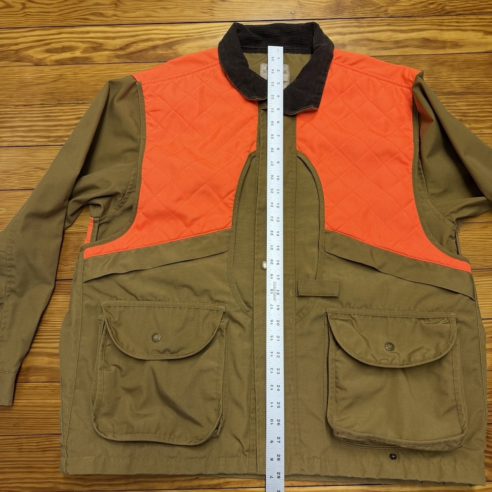Master Sportsman Hunting Jacket Brown Blaze Orange Men's Large Small Game Pouch - Picture 5 of 11